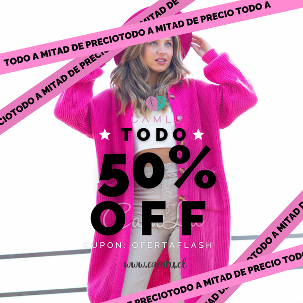 YA COMENZÓ LA LOCURA TOTAL! 50% DSCTO EN EL TOTAL DE TU COMPRA