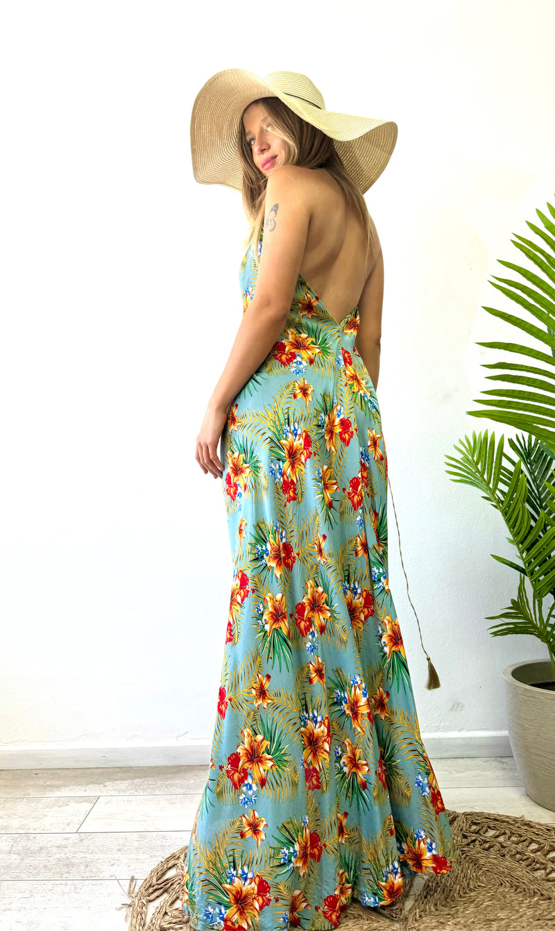 VESTIDO TROPICAL AMARRE SUPERIOR