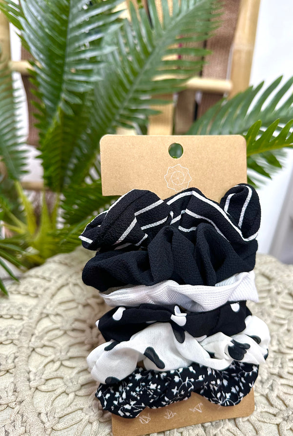 SET 6 COLET CAMLU BLACK AND WHITE
