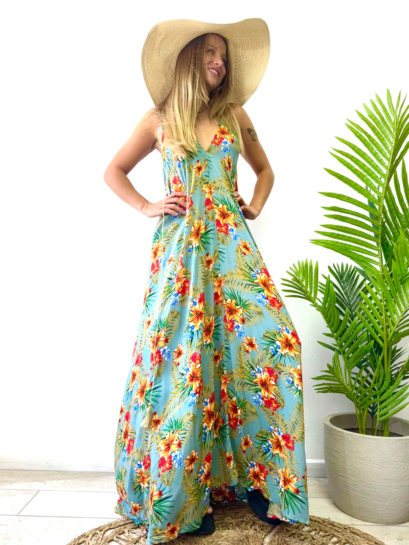 VESTIDO TROPICAL AMARRE SUPERIOR