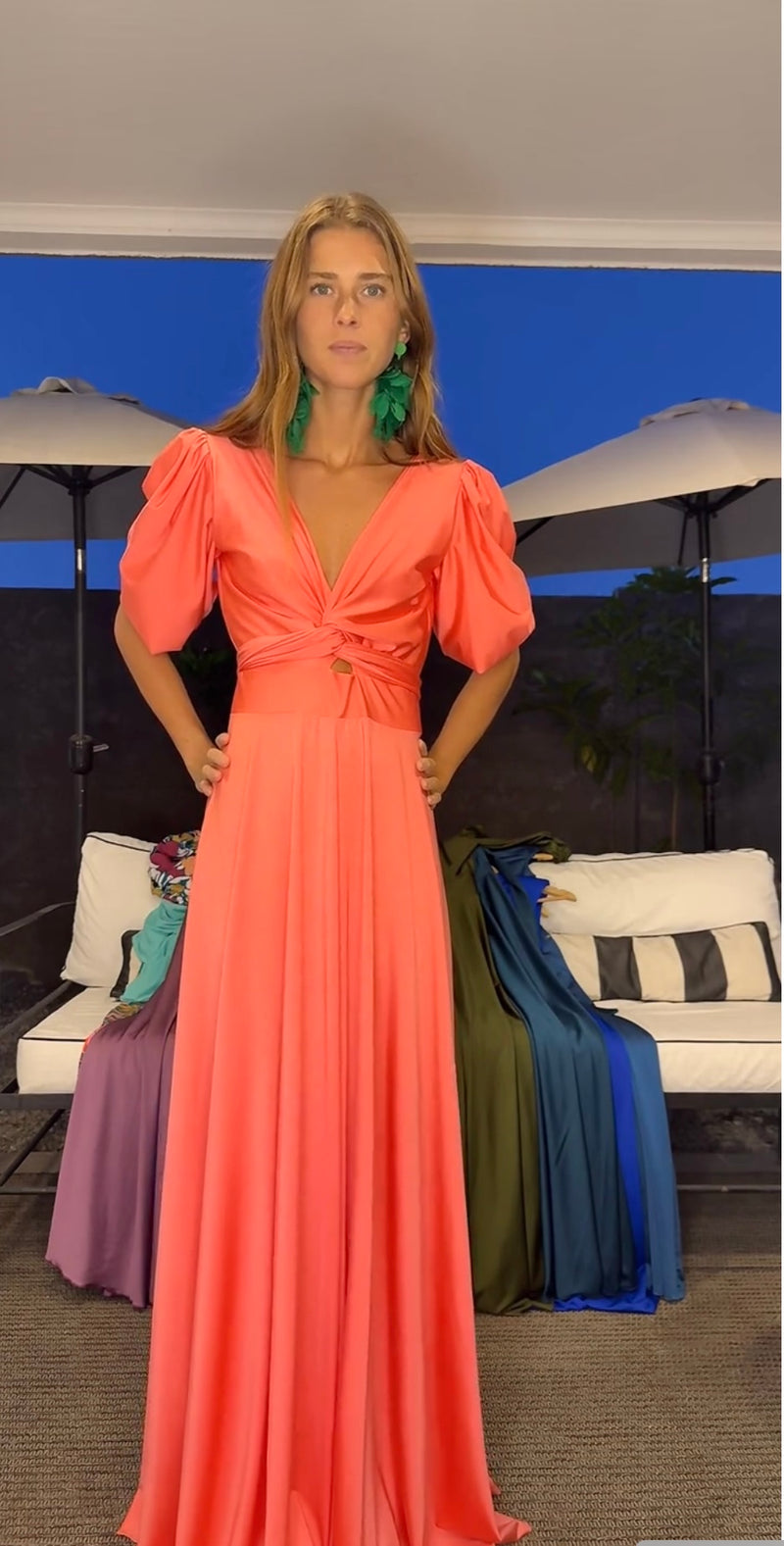 VESTIDO ROSARIO FIESTA CONFECCION NACIONAL (Selecciona el color)