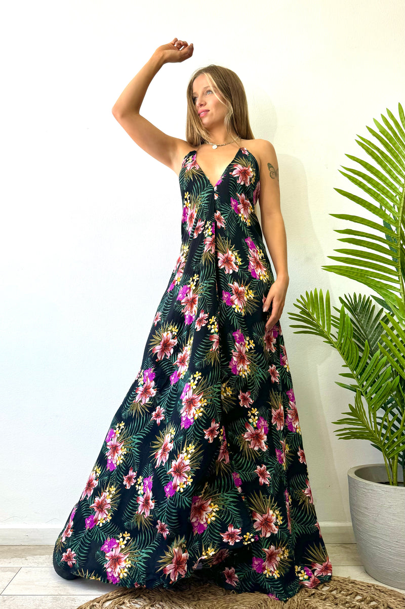 VESTIDO TROPICAL AMARRE SUPERIOR