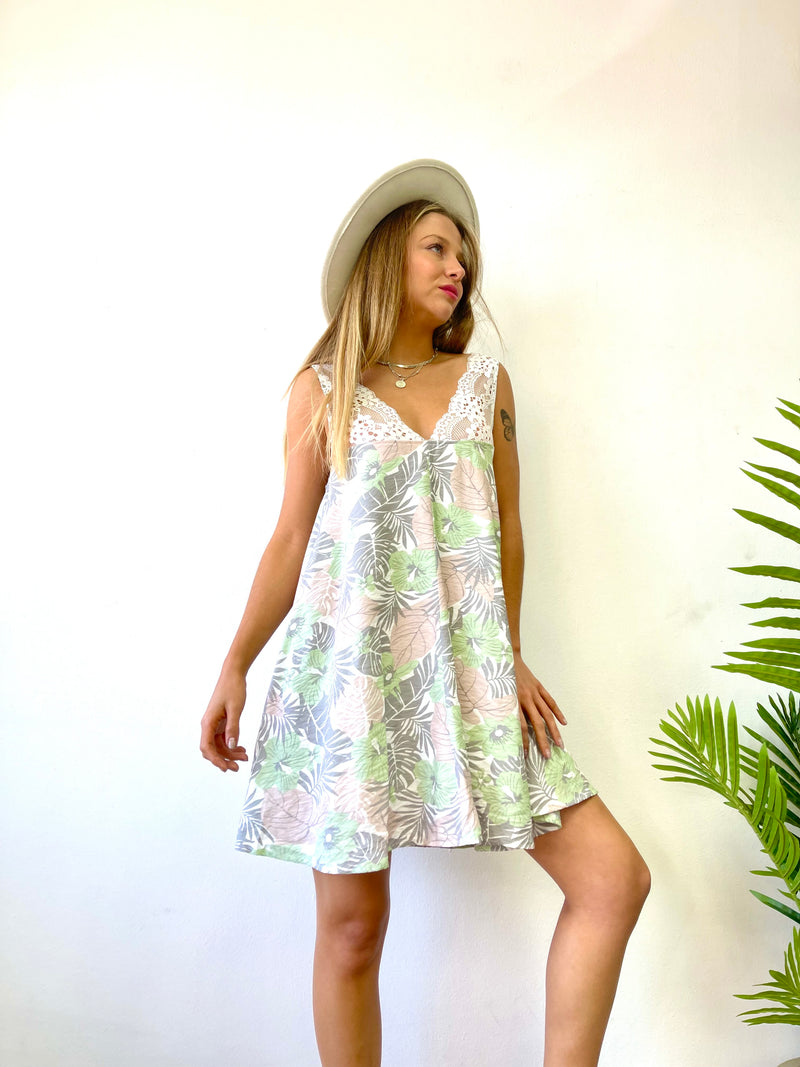 MINI VESTIDO TROPICAL WHITE