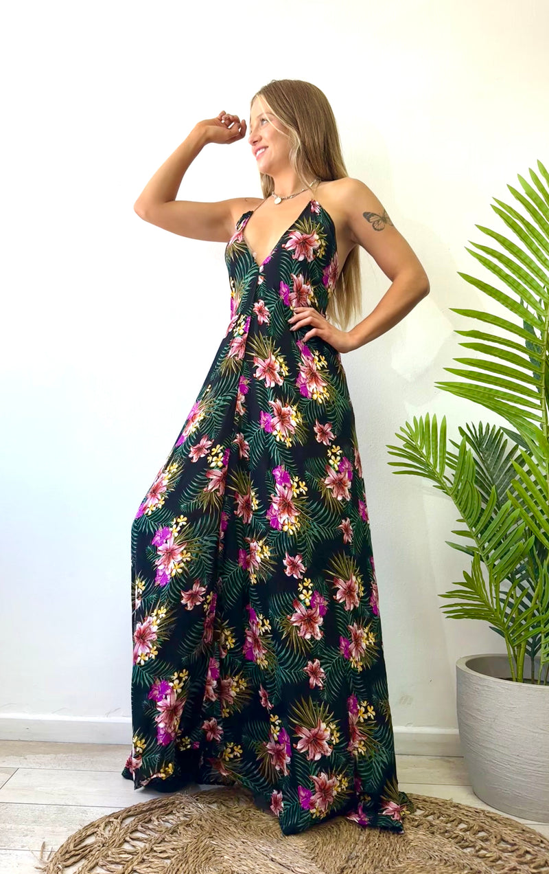 VESTIDO TROPICAL AMARRE SUPERIOR