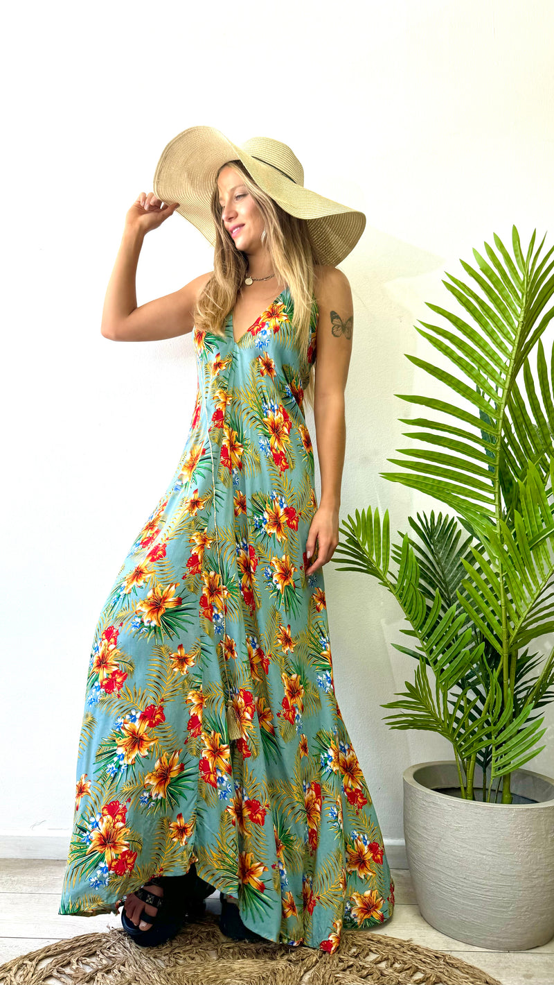 VESTIDO TROPICAL AMARRE SUPERIOR