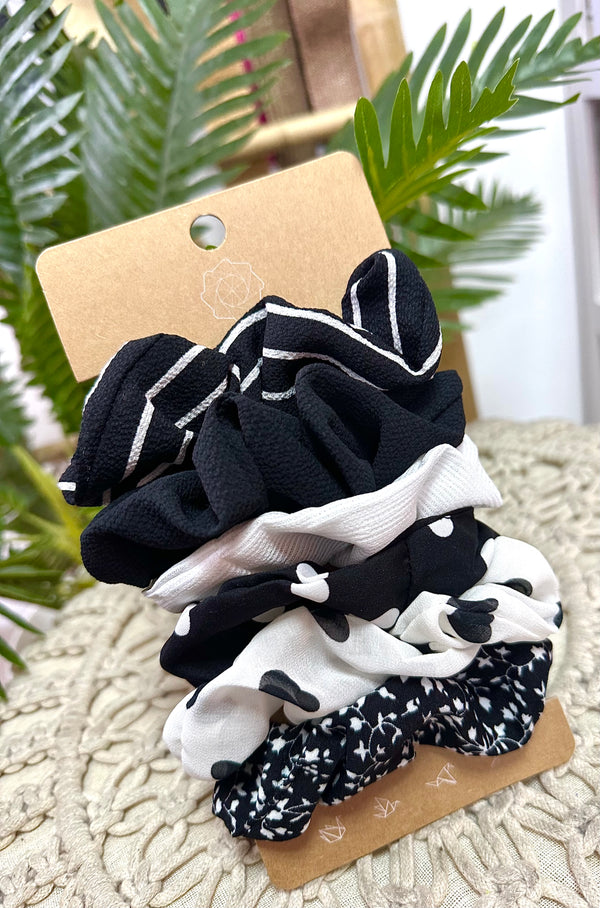 SET 6 COLET CAMLU BLACK AND WHITE