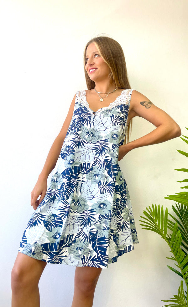 MINI VESTIDO TROPICAL WHITE