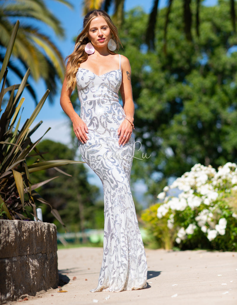 VESTIDO SIRENA LENTEJUELAS CONNA