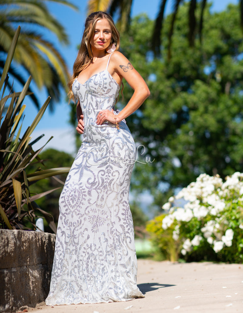 VESTIDO SIRENA LENTEJUELAS CONNA