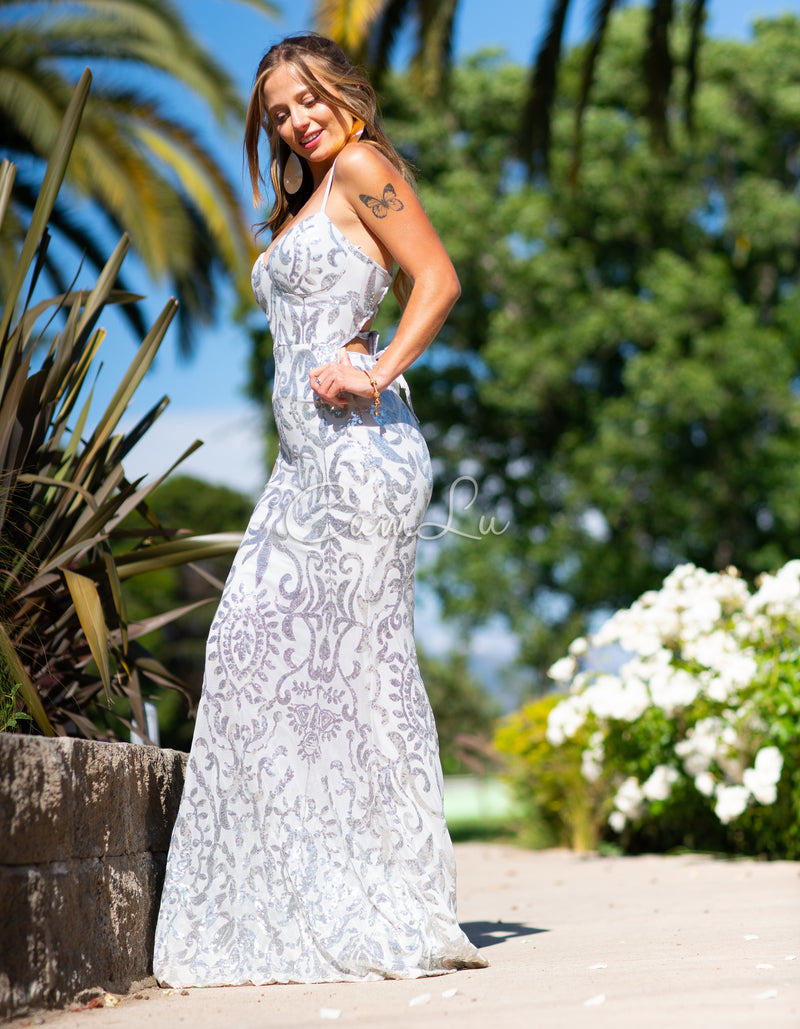 VESTIDO SIRENA LENTEJUELAS CONNA