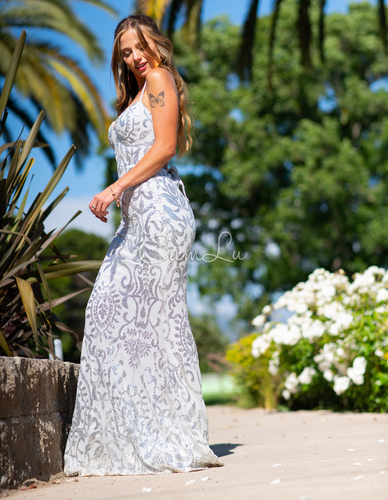 VESTIDO SIRENA LENTEJUELAS CONNA