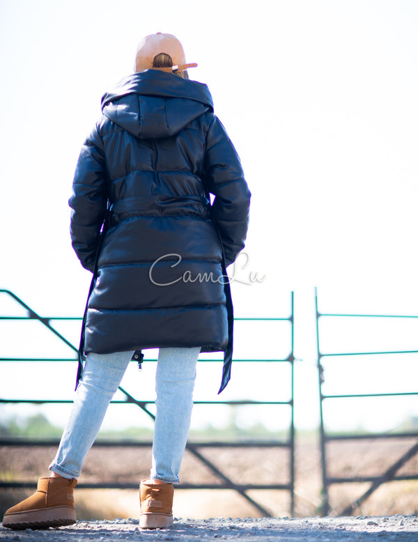 PUFFA ECO CUERO CON LAZO