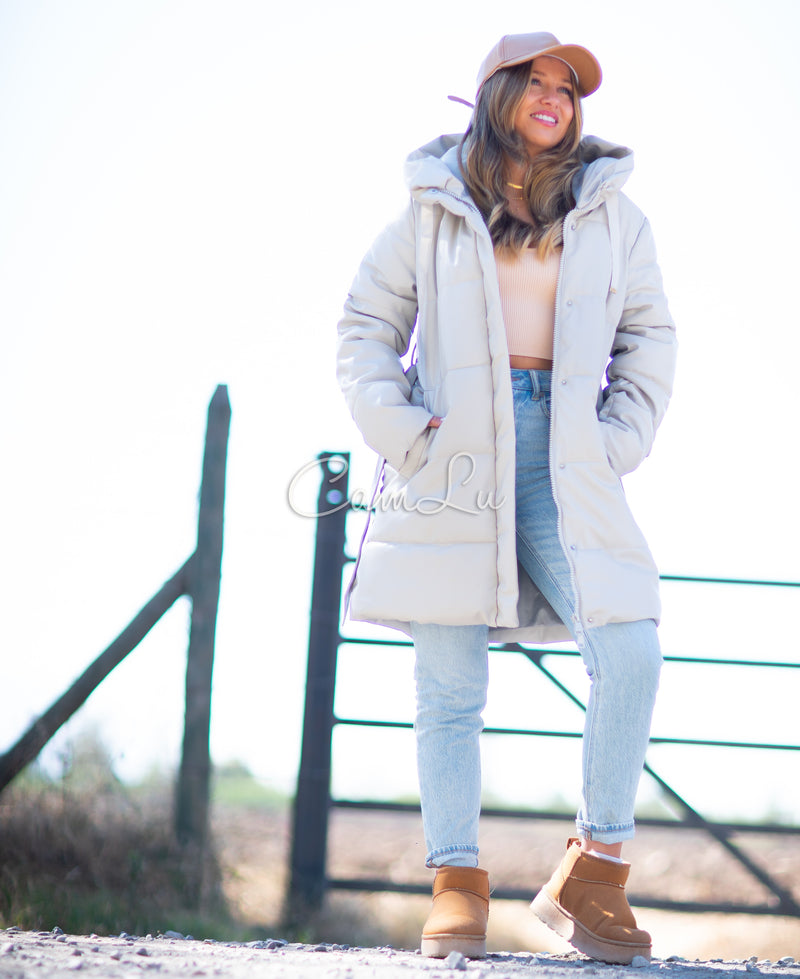PUFFA ECO CUERO CON LAZO