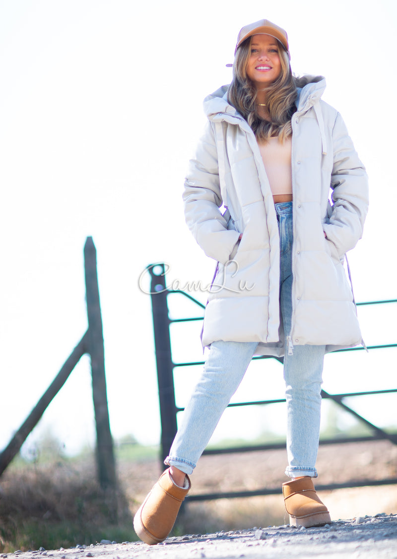 PUFFA ECO CUERO CON LAZO