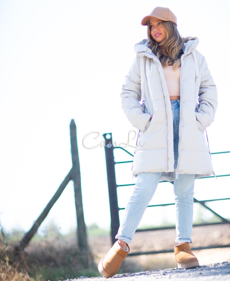 PUFFA ECO CUERO CON LAZO