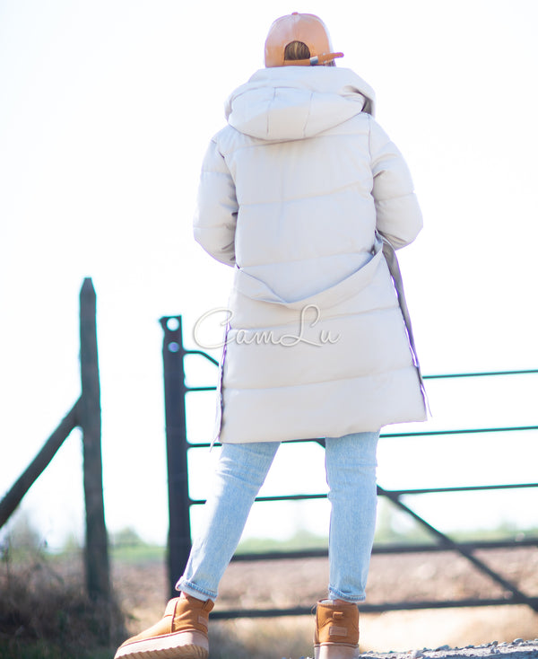 PUFFA ECO CUERO CON LAZO