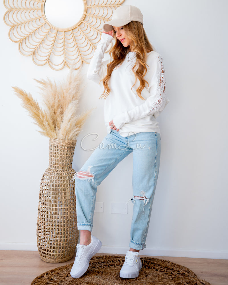 SWEATER MANGA BRODERI