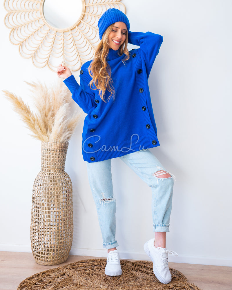 SWEATER HOLGADO BOTONES ARY