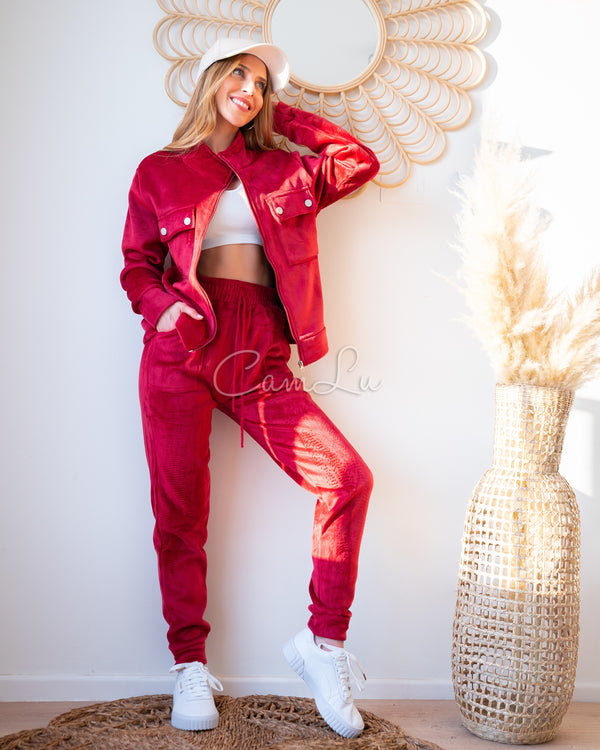 CONJUNTO SIMIL TERCIOPELO FORRADO CON PELUDITO