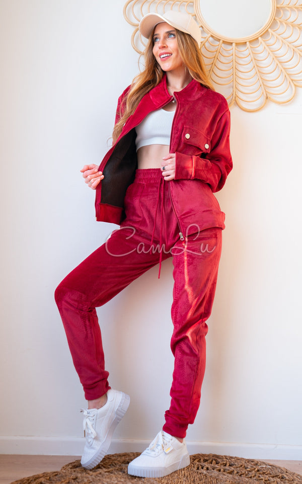 CONJUNTO SIMIL TERCIOPELO FORRADO CON PELUDITO