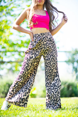 PANTALÓN PALAZZO PRINT LEOPARDO