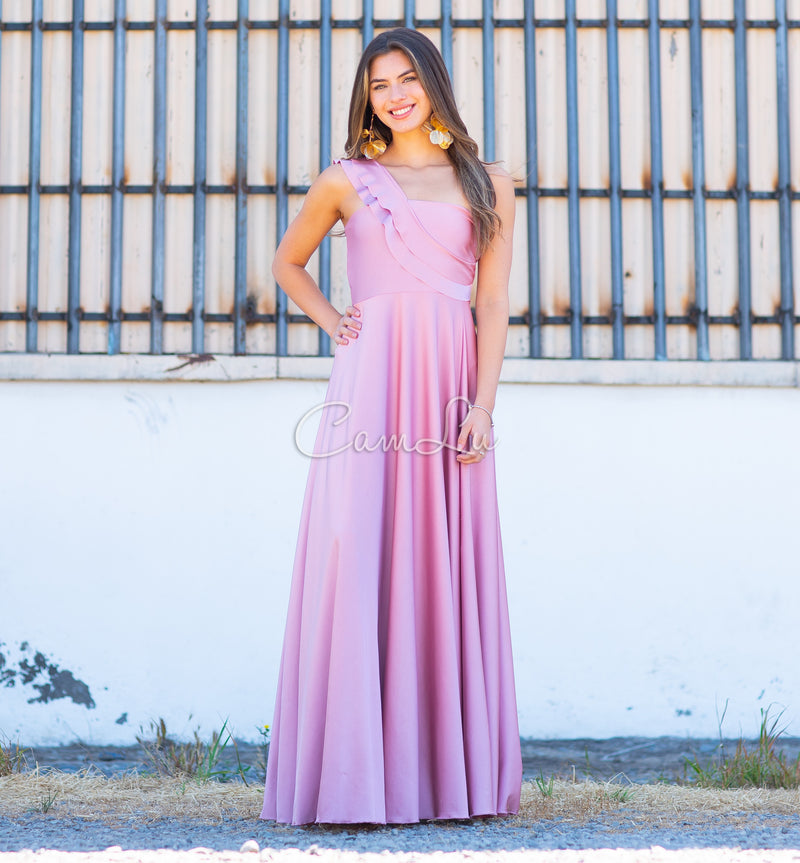 VESTIDO JOSEFINA DOBLE VUELITO FRONTAL FIESTA CONFECCION NACIONAL