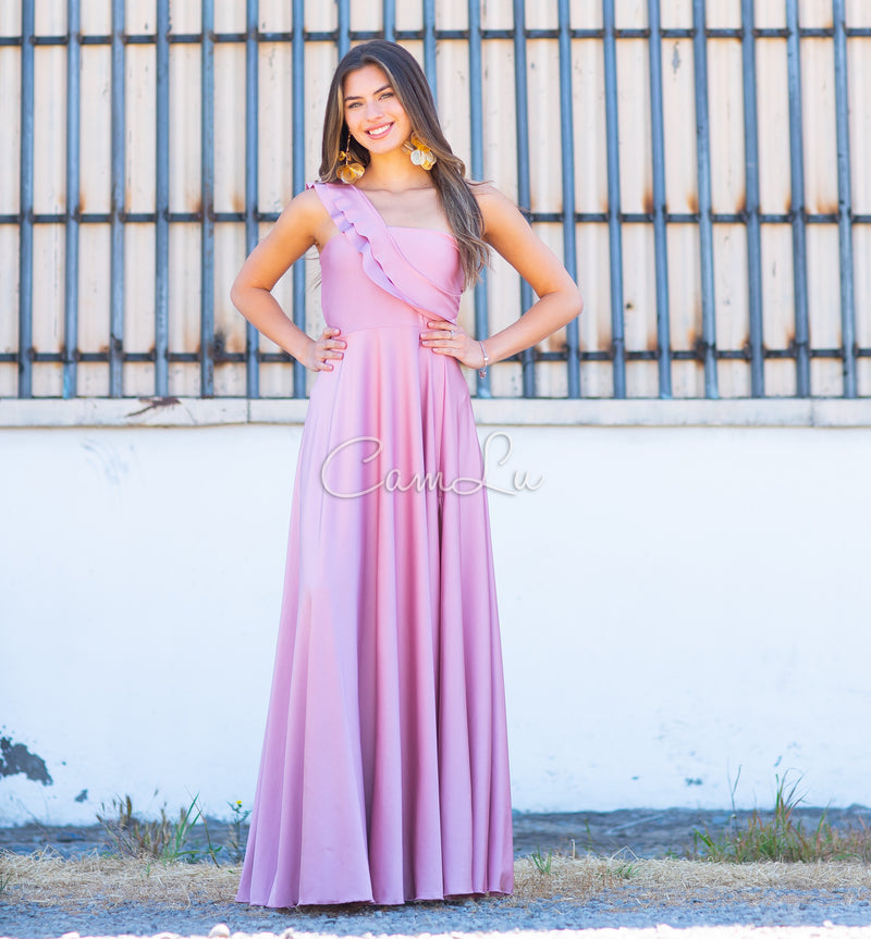 VESTIDO JOSEFINA DOBLE VUELITO FRONTAL FIESTA CONFECCION NACIONAL