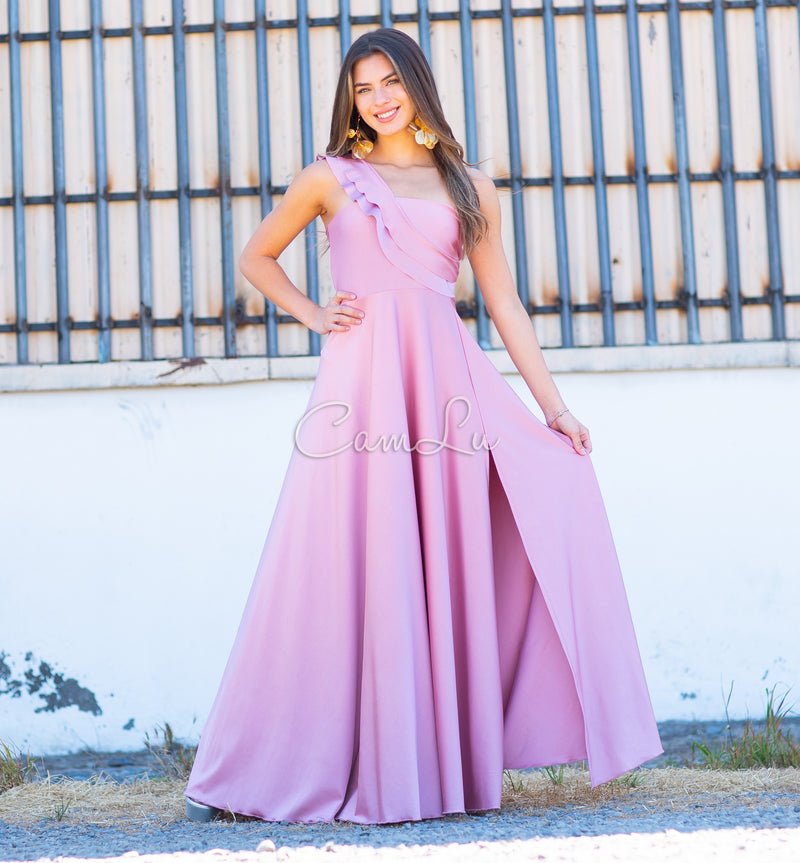 VESTIDO JOSEFINA DOBLE VUELITO FRONTAL FIESTA CONFECCION NACIONAL