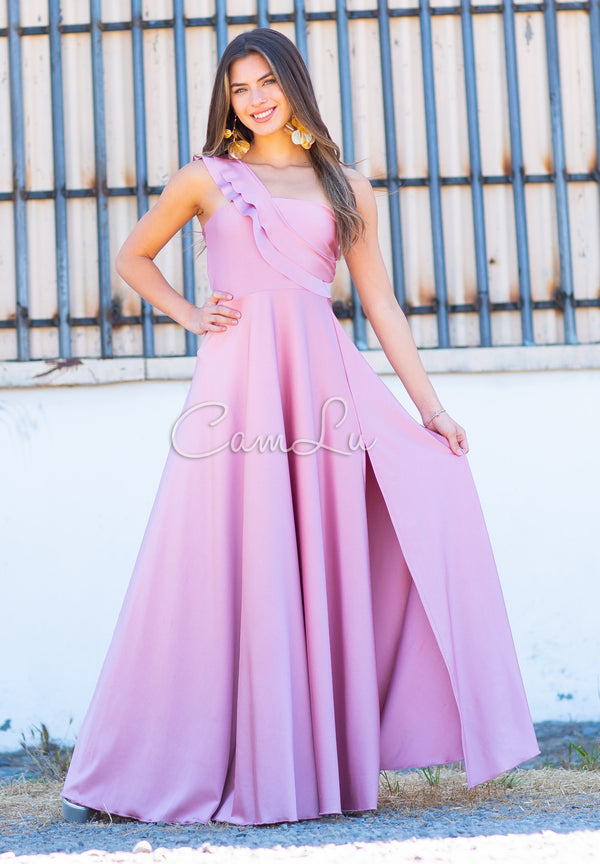 VESTIDO JOSEFINA DOBLE VUELITO FRONTAL FIESTA CONFECCION NACIONAL