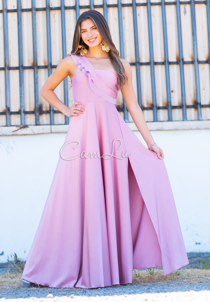 VESTIDO JOSEFINA DOBLE VUELITO FRONTAL FIESTA CONFECCION NACIONAL