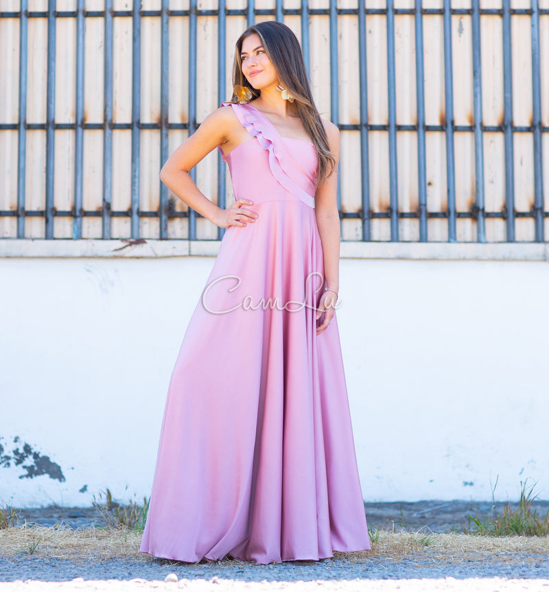 VESTIDO JOSEFINA DOBLE VUELITO FRONTAL FIESTA CONFECCION NACIONAL