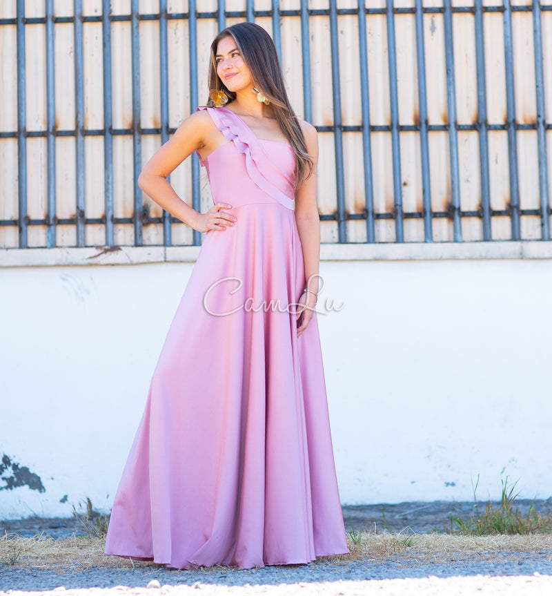 VESTIDO JOSEFINA DOBLE VUELITO FRONTAL FIESTA CONFECCION NACIONAL