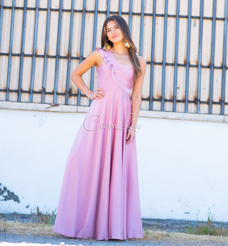 VESTIDO JOSEFINA DOBLE VUELITO FRONTAL FIESTA CONFECCION NACIONAL