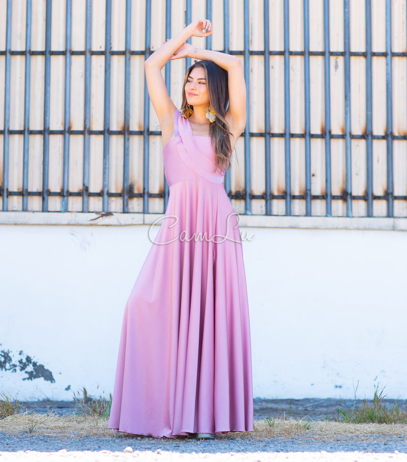 VESTIDO JOSEFINA DOBLE VUELITO FRONTAL FIESTA CONFECCION NACIONAL