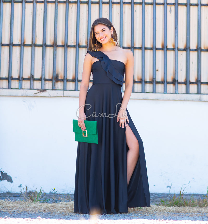 VESTIDO JOSEFINA DOBLE VUELITO FRONTAL FIESTA CONFECCION NACIONAL