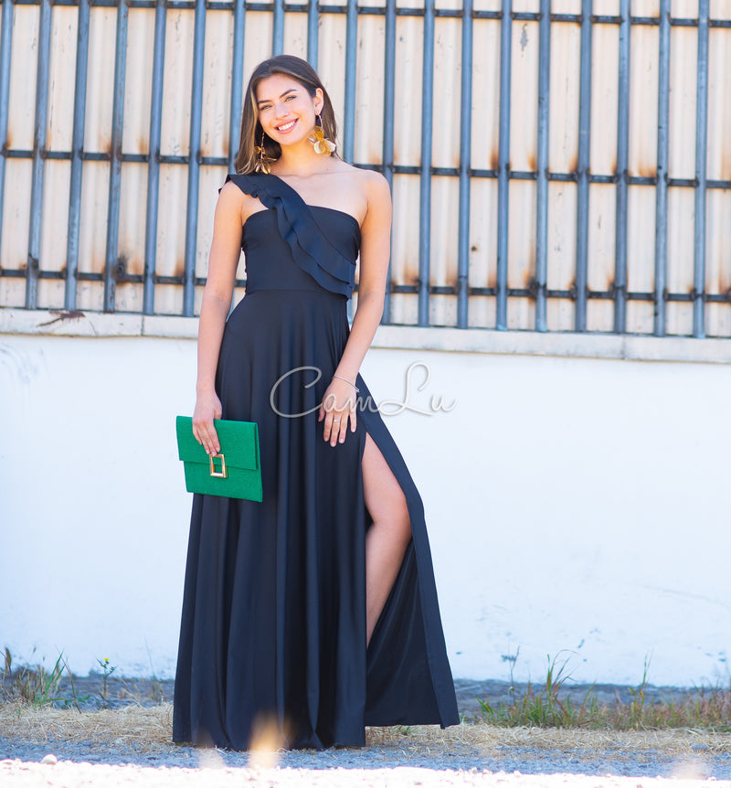 VESTIDO JOSEFINA DOBLE VUELITO FRONTAL FIESTA CONFECCION NACIONAL