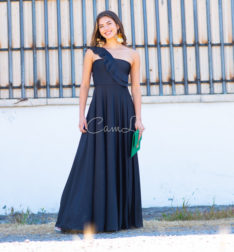 VESTIDO JOSEFINA DOBLE VUELITO FRONTAL FIESTA CONFECCION NACIONAL