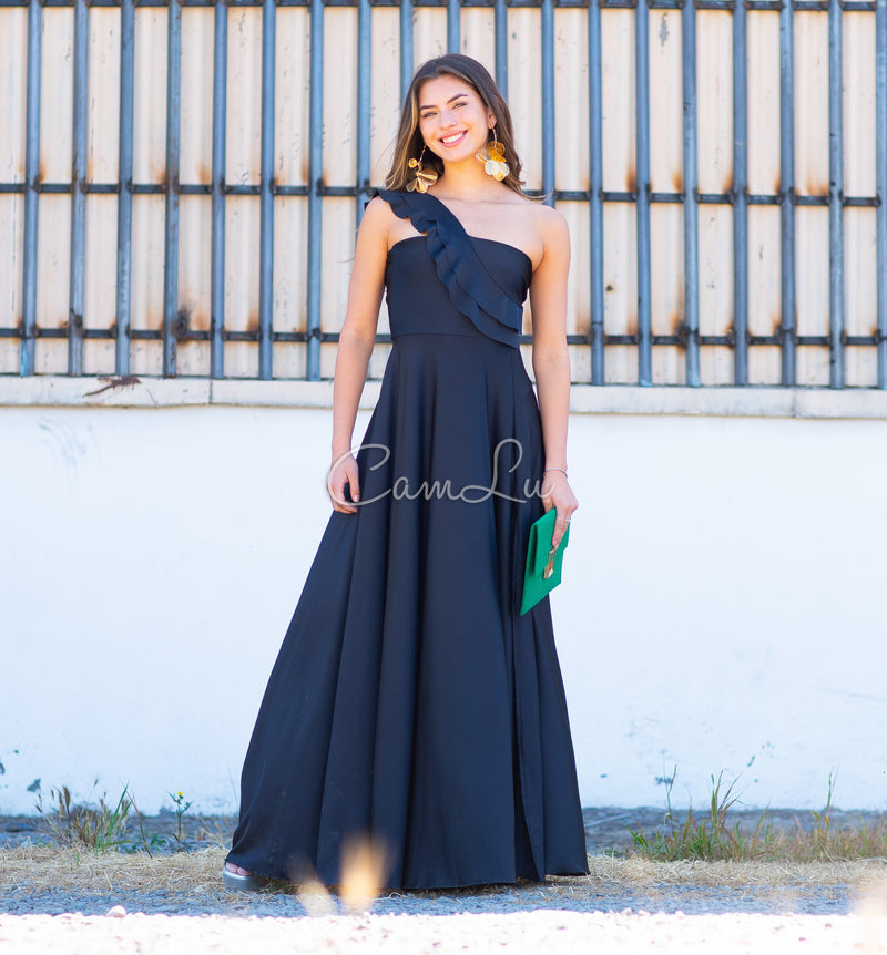 VESTIDO JOSEFINA DOBLE VUELITO FRONTAL FIESTA CONFECCION NACIONAL