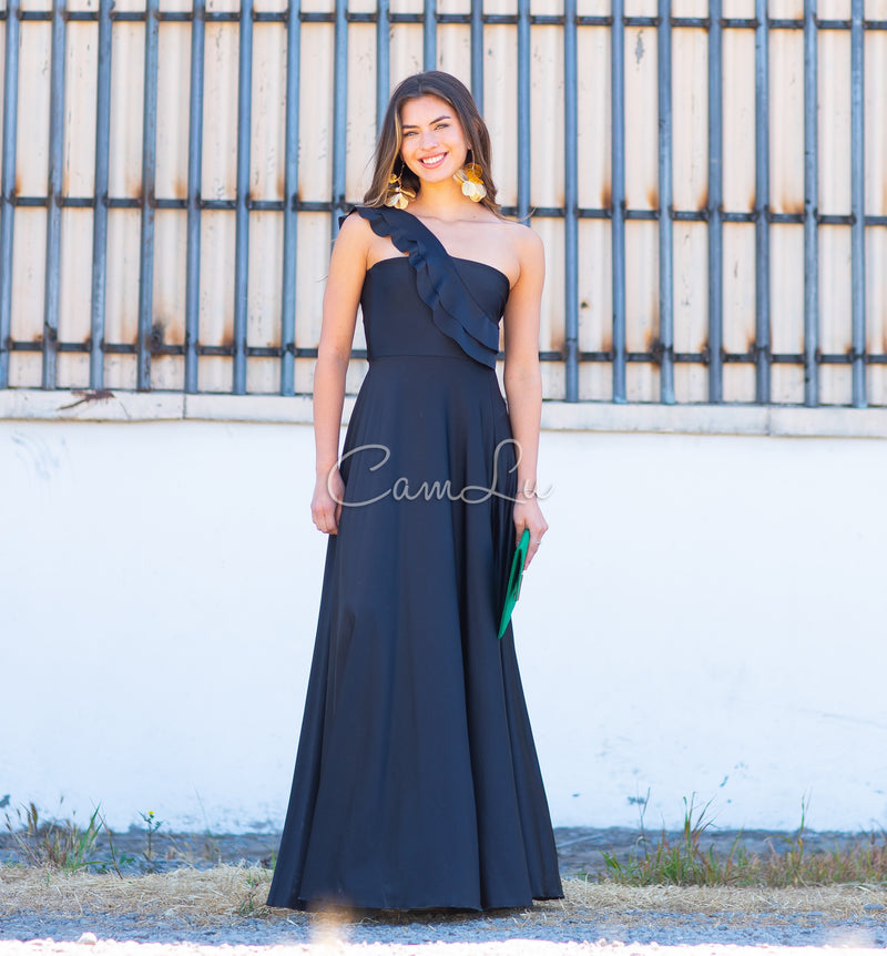 VESTIDO JOSEFINA DOBLE VUELITO FRONTAL FIESTA CONFECCION NACIONAL