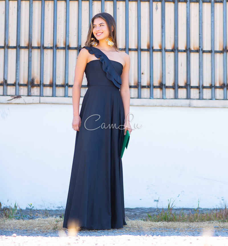 VESTIDO JOSEFINA DOBLE VUELITO FRONTAL FIESTA CONFECCION NACIONAL