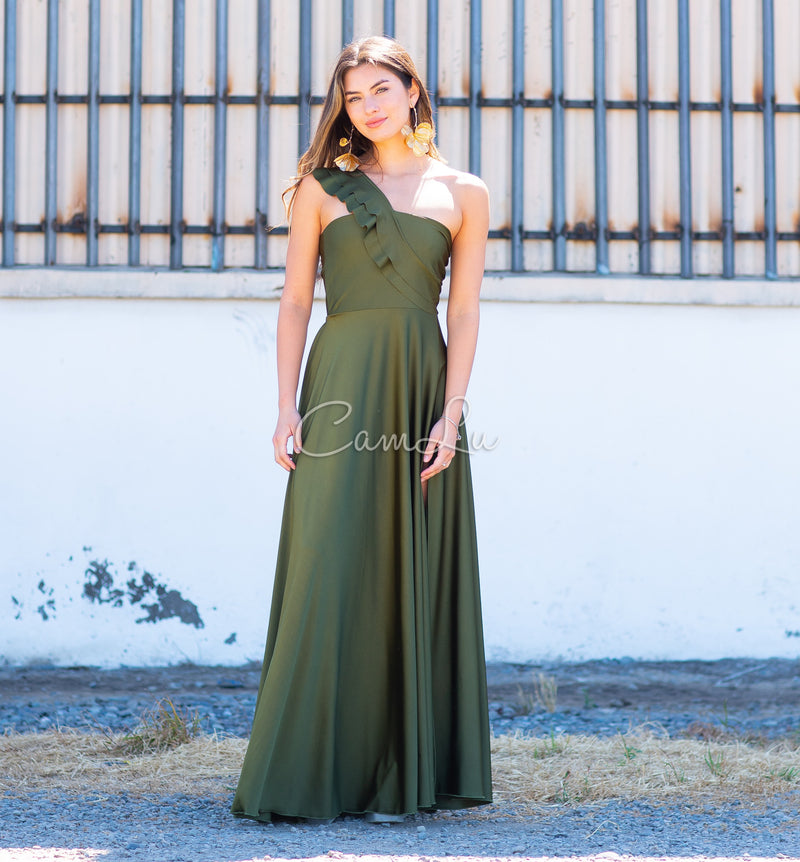 VESTIDO JOSEFINA DOBLE VUELITO FRONTAL FIESTA CONFECCION NACIONAL