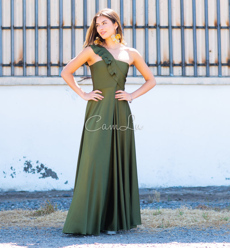 VESTIDO JOSEFINA DOBLE VUELITO FRONTAL FIESTA CONFECCION NACIONAL