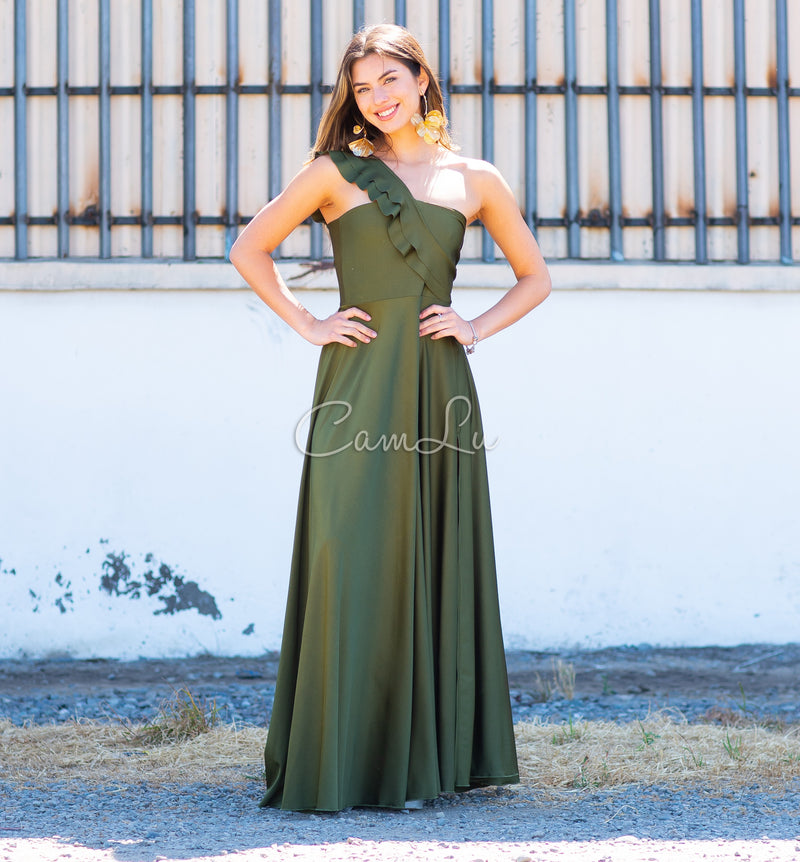 VESTIDO JOSEFINA DOBLE VUELITO FRONTAL FIESTA CONFECCION NACIONAL