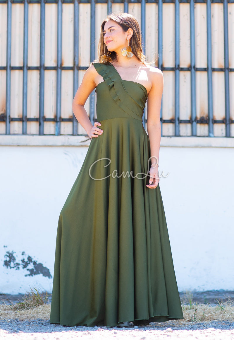 VESTIDO JOSEFINA DOBLE VUELITO FRONTAL FIESTA CONFECCION NACIONAL