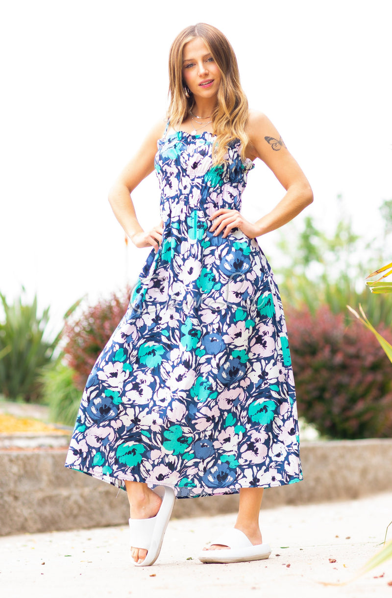 MAXI VESTIDO FLORES MIDI