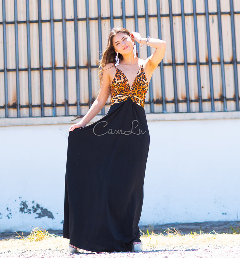 VESTIDO BICOLOR NUDO MARBELLA EXCLUSIVO BY CAMLU CONFECCION NACIONAL