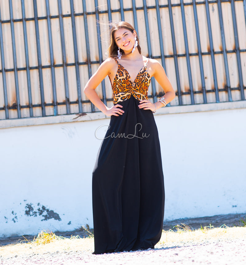 VESTIDO BICOLOR NUDO MARBELLA EXCLUSIVO BY CAMLU CONFECCION NACIONAL