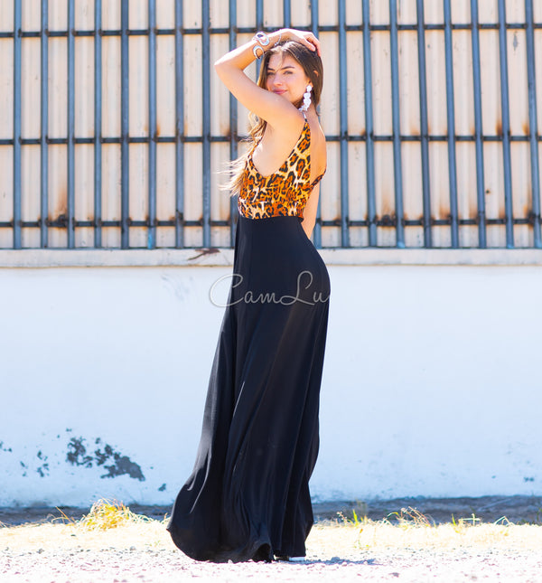 VESTIDO BICOLOR NUDO MARBELLA EXCLUSIVO BY CAMLU CONFECCION NACIONAL