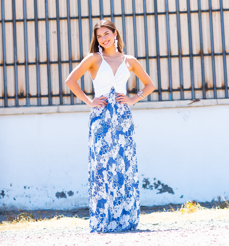 VESTIDO BICOLOR NUDO MARBELLA EXCLUSIVO BY CAMLU CONFECCION NACIONAL