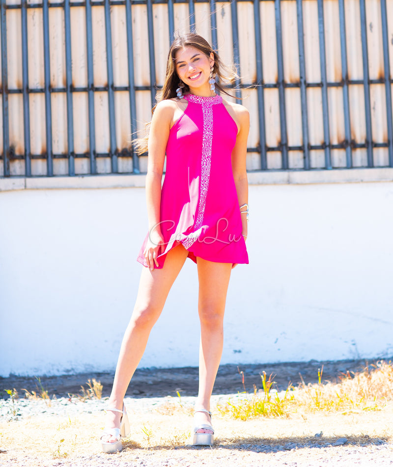 EXCLUSIVO MINI VESTIDO FIESTA APLICACION FEST PRINT BY CAMLU CONFECCION NACIONAL